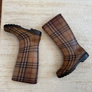 Plaid Rain Boots